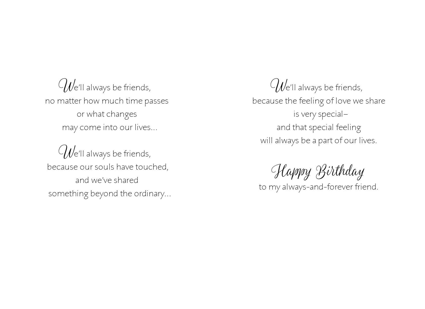 We'll Always Be Friends Starfish Birthday Card