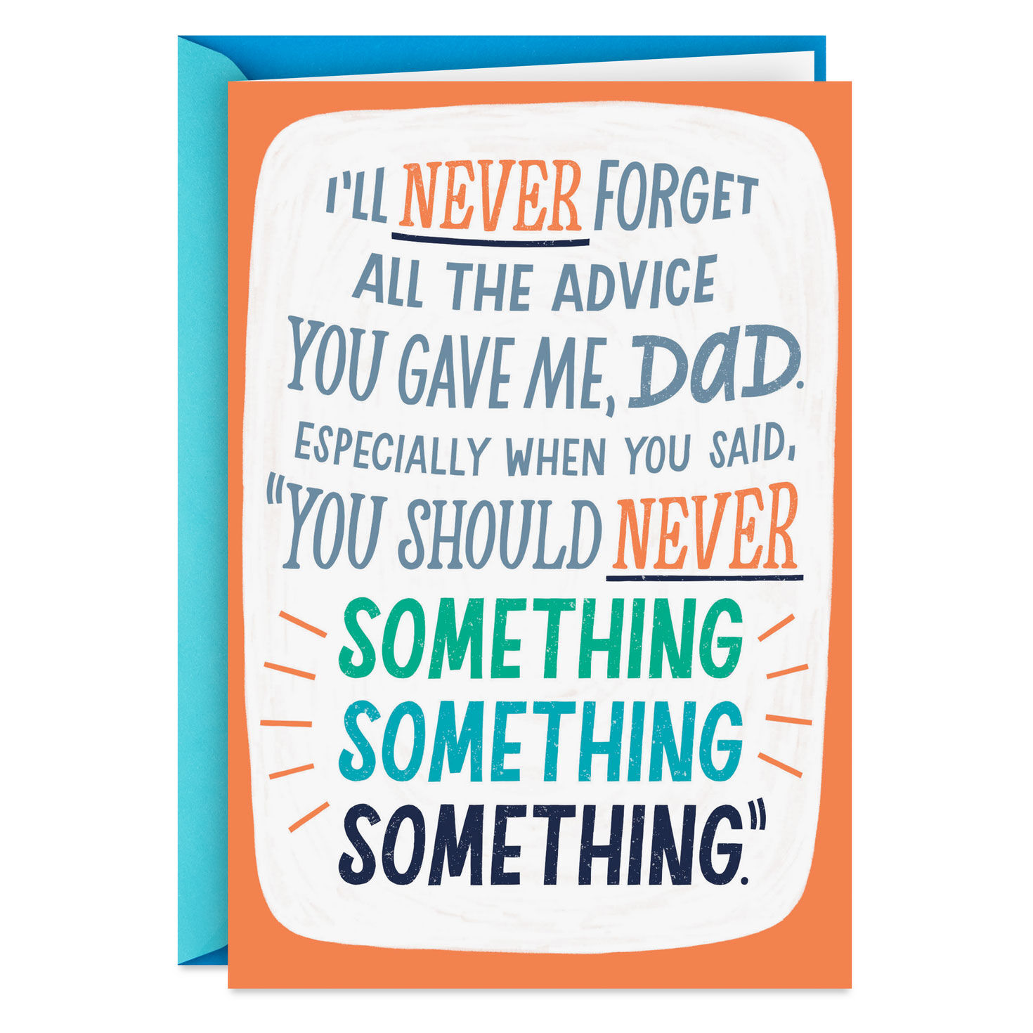 Words I'll Always Treasure Funny Father's Day Card for Dad