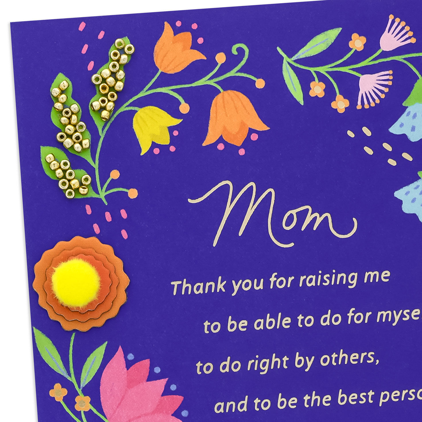Colorful Floral Birthday Card for Mom Card Front Detail image number 4