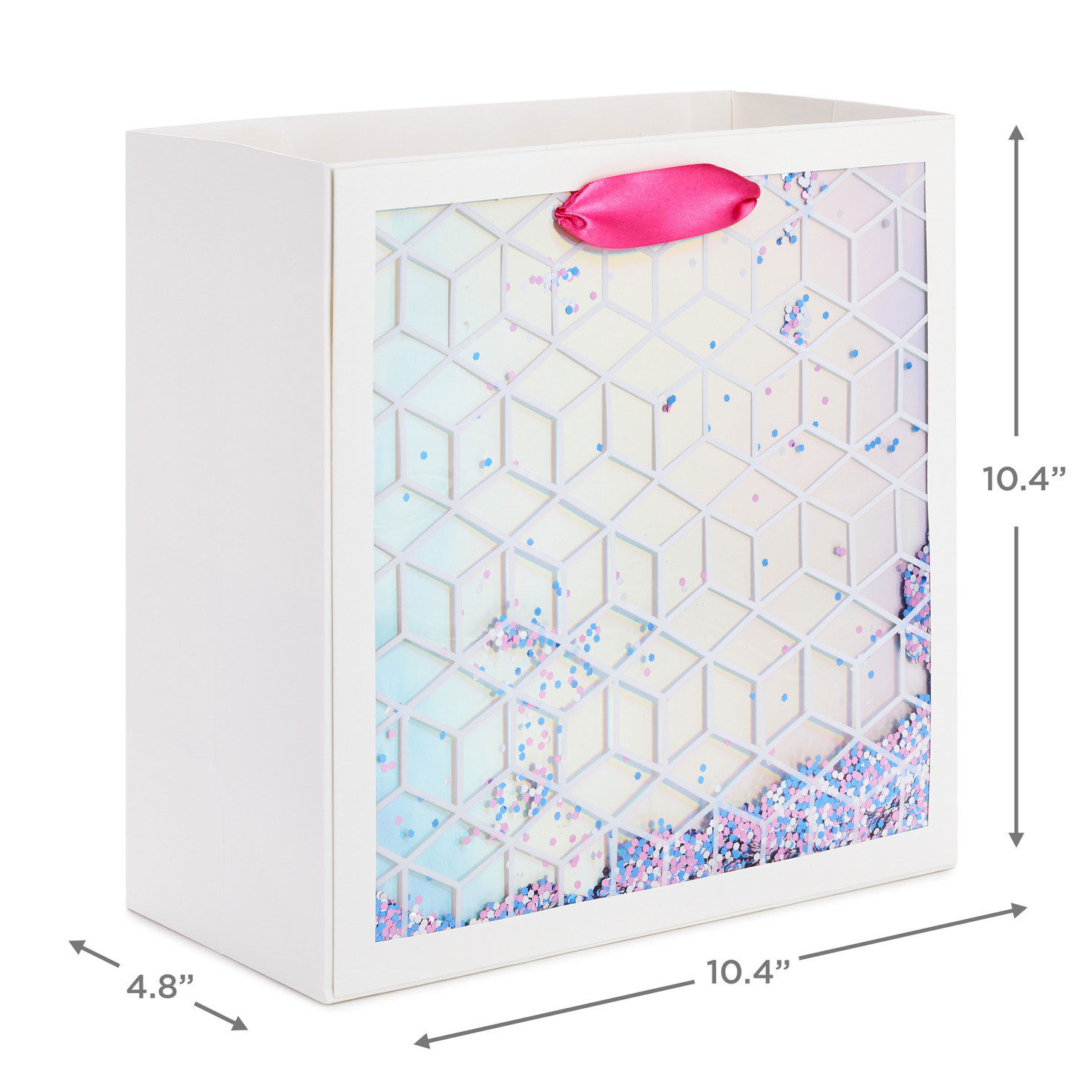 Geometric Design With Confetti Large Gift Bag measurement image number 2