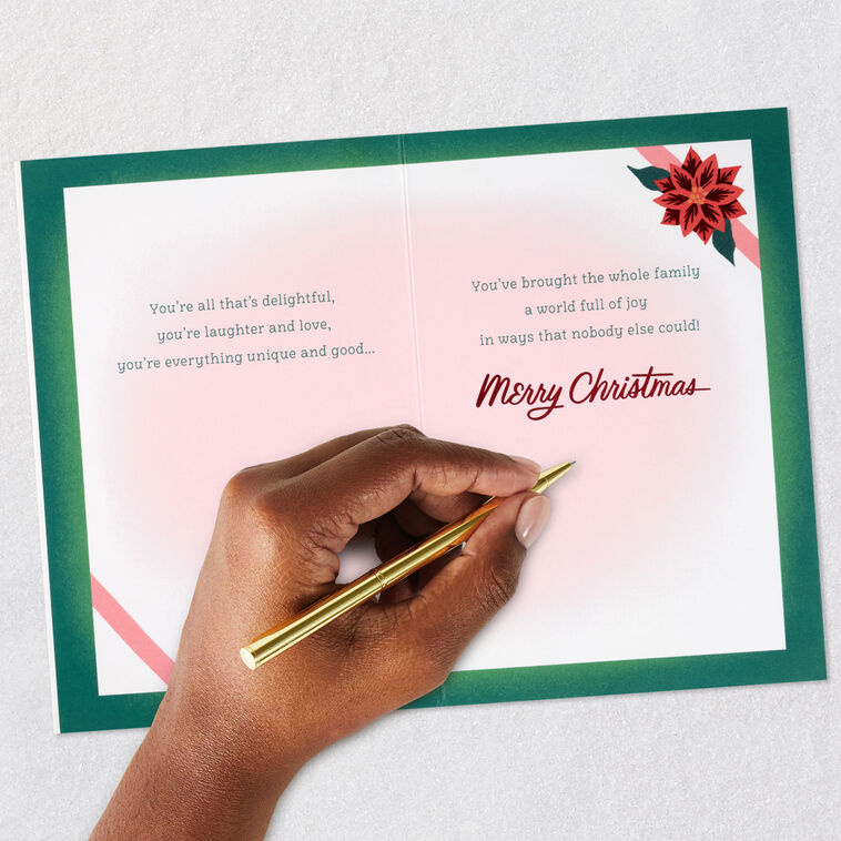 Plaid Boot Christmas Card for Granddaughter Signing card image number 8