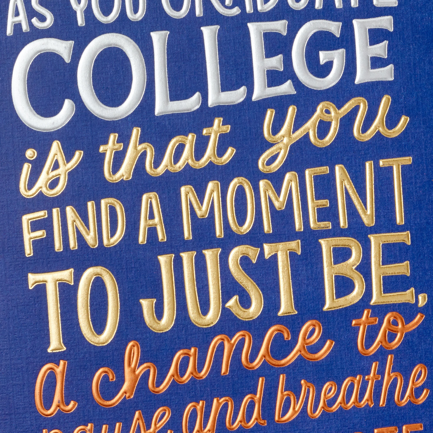 Colorful Lettering College Graduation Card Card Front Detail image number 5