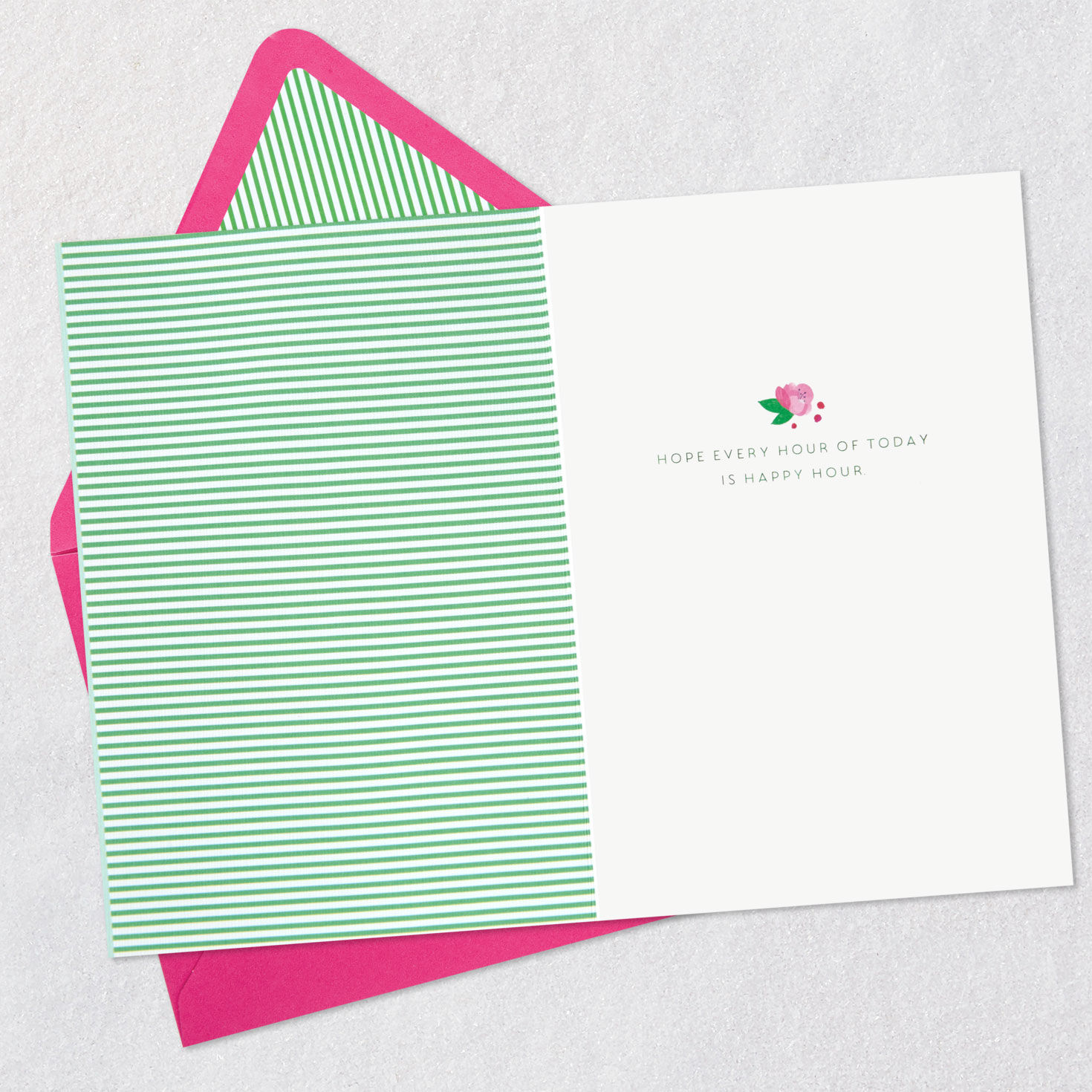 Strawberry Parfait Cocktail Birthday Card Sentiment image number 3