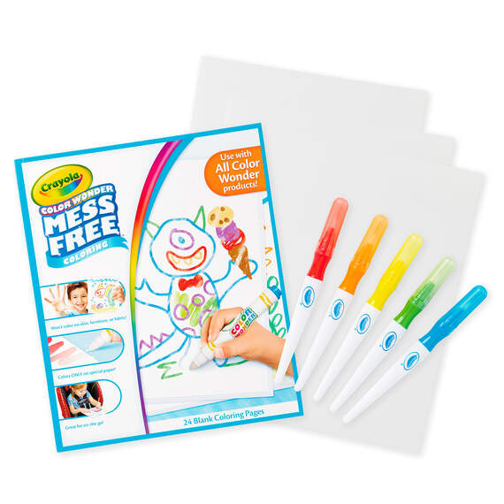 Crayola® Color Wonder Paintbrush Pens and Drawing Pad Set, , large image number 2