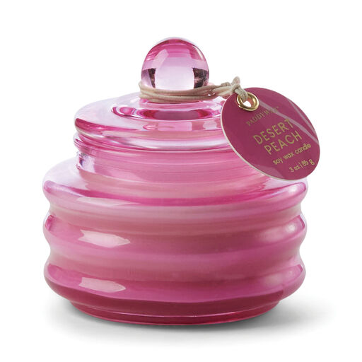 Paddywax Beam Desert Peach Pink Glass Jar Candle, 3 oz., 