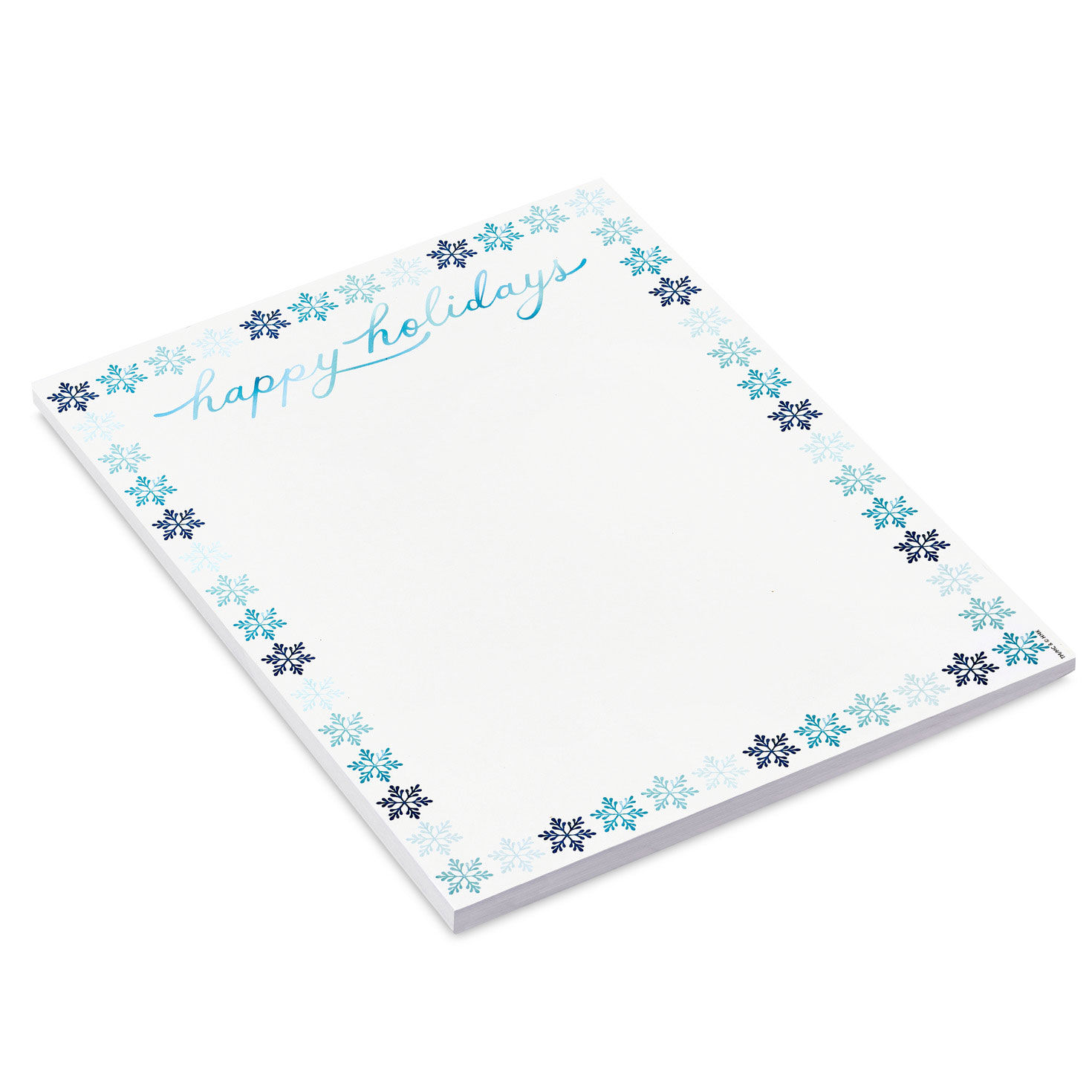 Holiday Wishes and Snowflakes Printable Holiday Stationery Sheets, Pack of 40