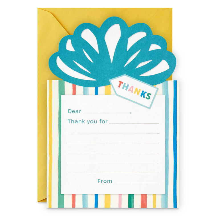Wrapped Gift Prompted Flat Thank-You Cards, Pack of 10, , large image number 2