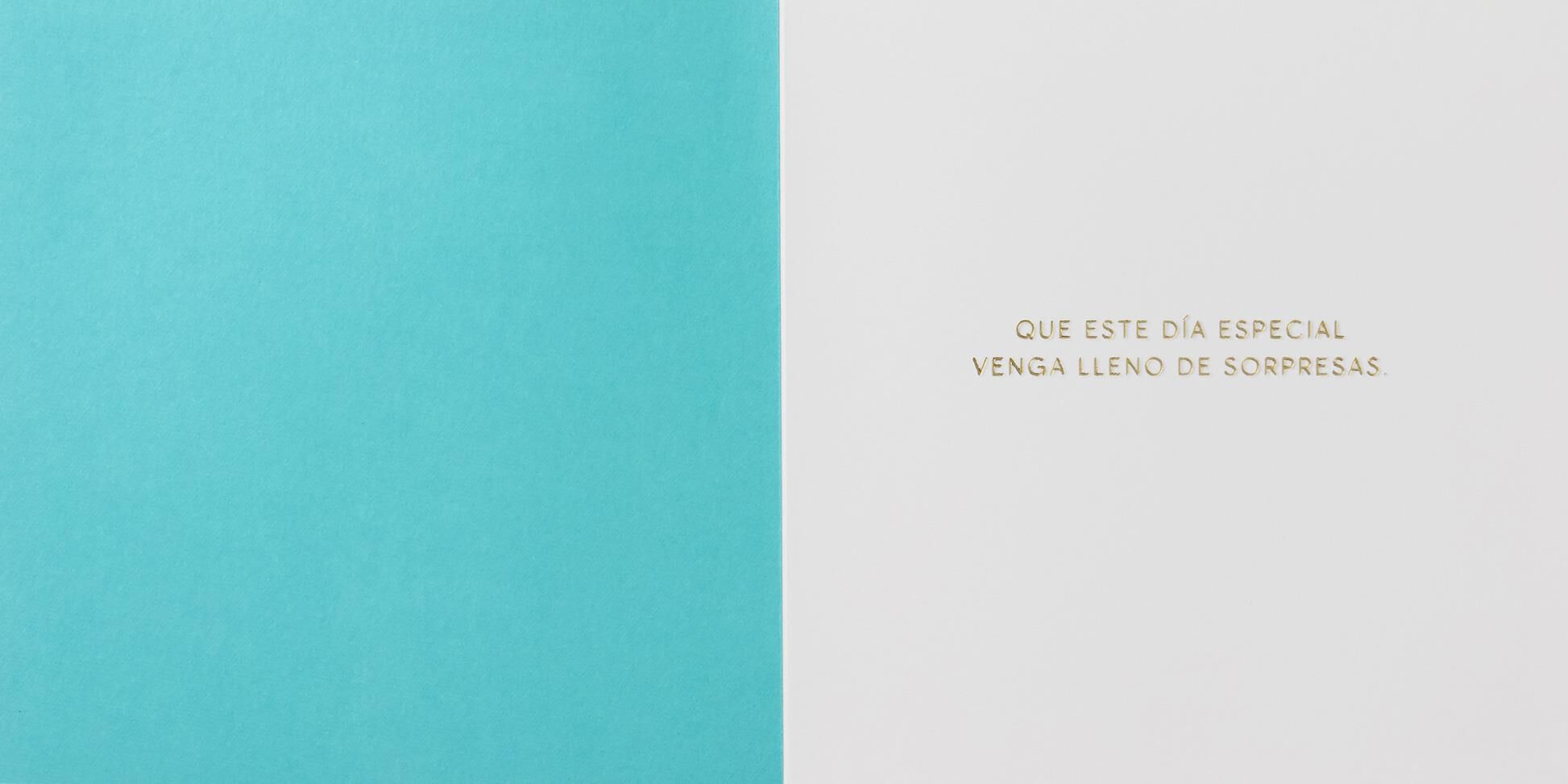 Lleno de Sorpresas Spanish Language Birthday Card