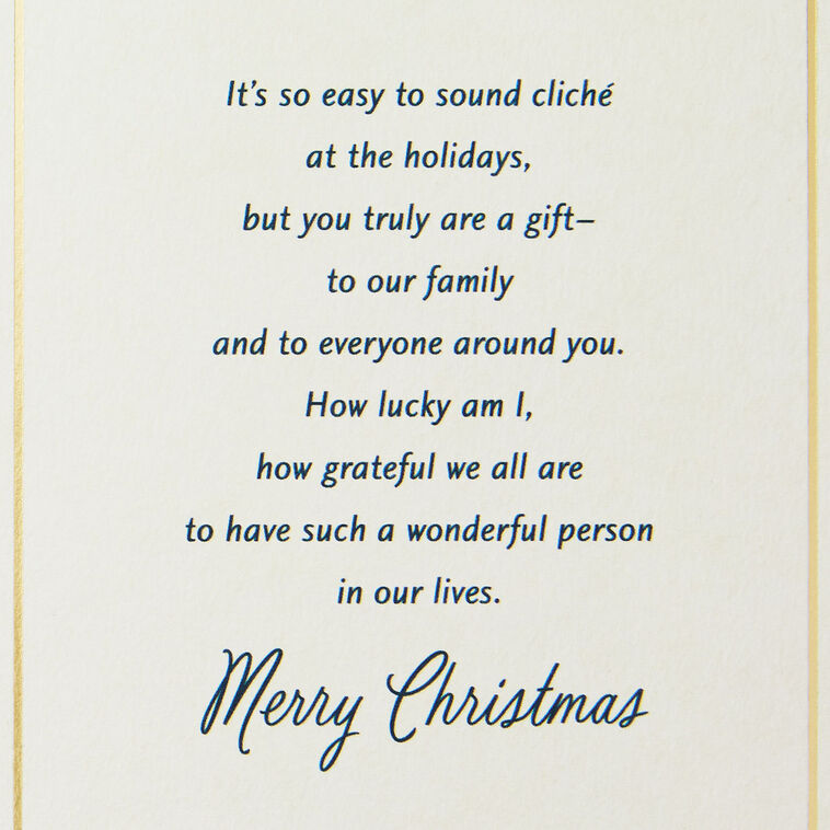 Snowy Cabin in Cloche Aunt Christmas Card Sentiment image number 2