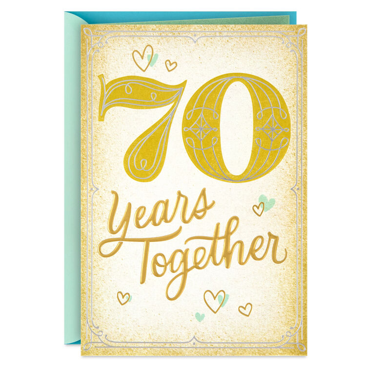 Lasting Love 70th Anniversary Card for Couple