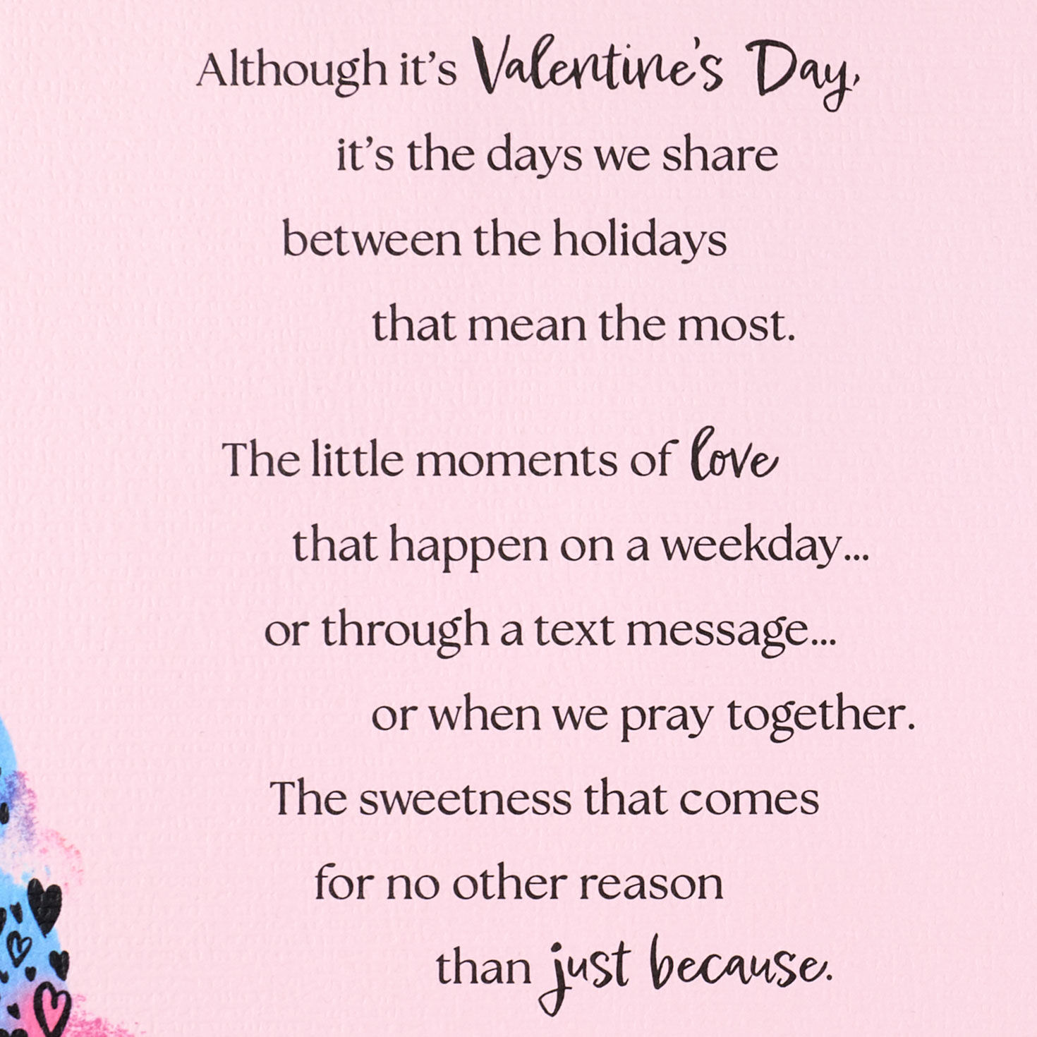 Romantic Valentine's Day Card With Heart Decoration Sentiment image number 2