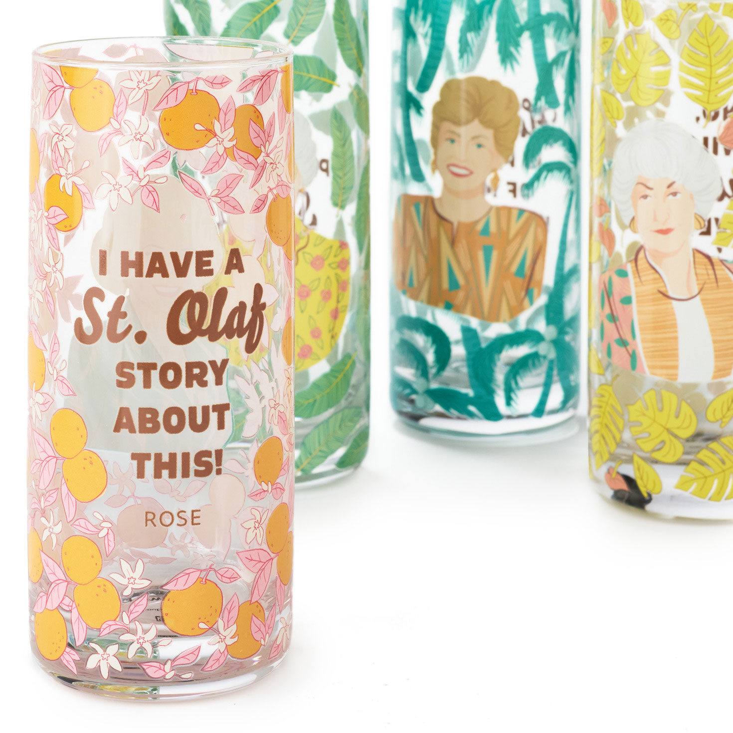 The Golden Girls Cameos and Quotes Drinking Glasses, Set of 4 for only USD 44.99 | Hallmark