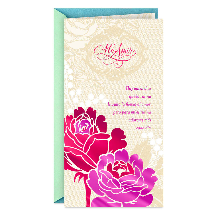 I Adore You More Each Day Spanish-Language Anniversary Card for Her