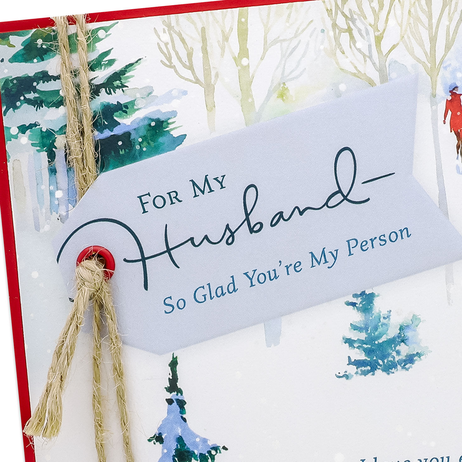 Snowy Winter Scene Religious Christmas Card Card Front Detail image number 6