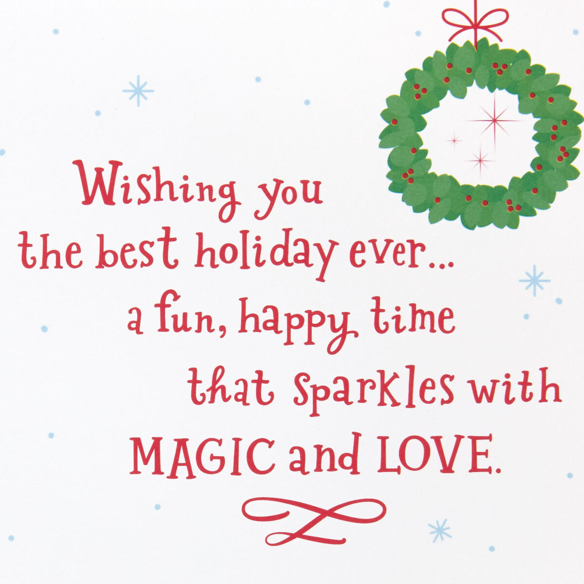 A Holiday That Sparkles Christmas Card for Granddaughter With Barrette