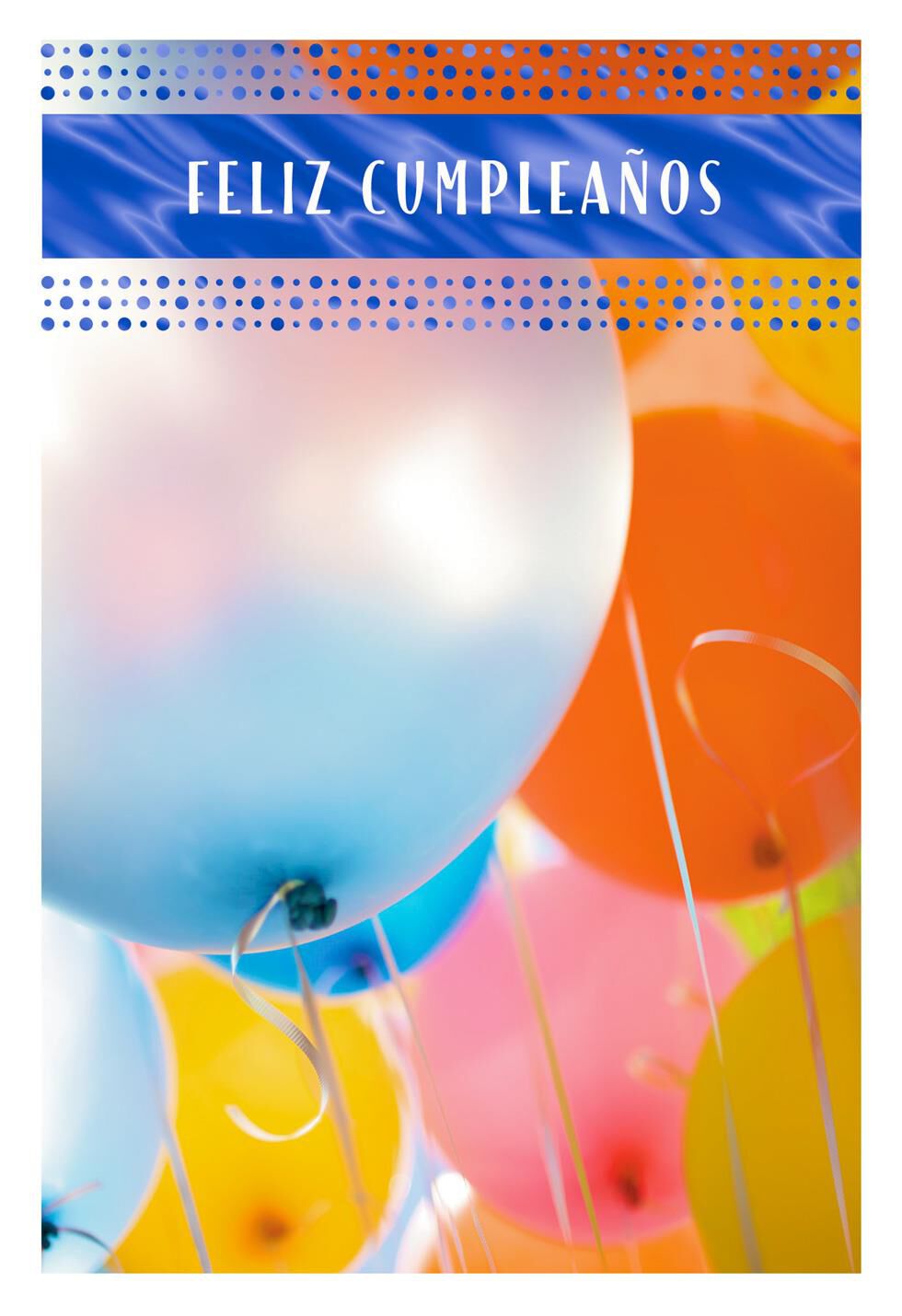Balloons and Blessings Spanish-Language Birthday Card