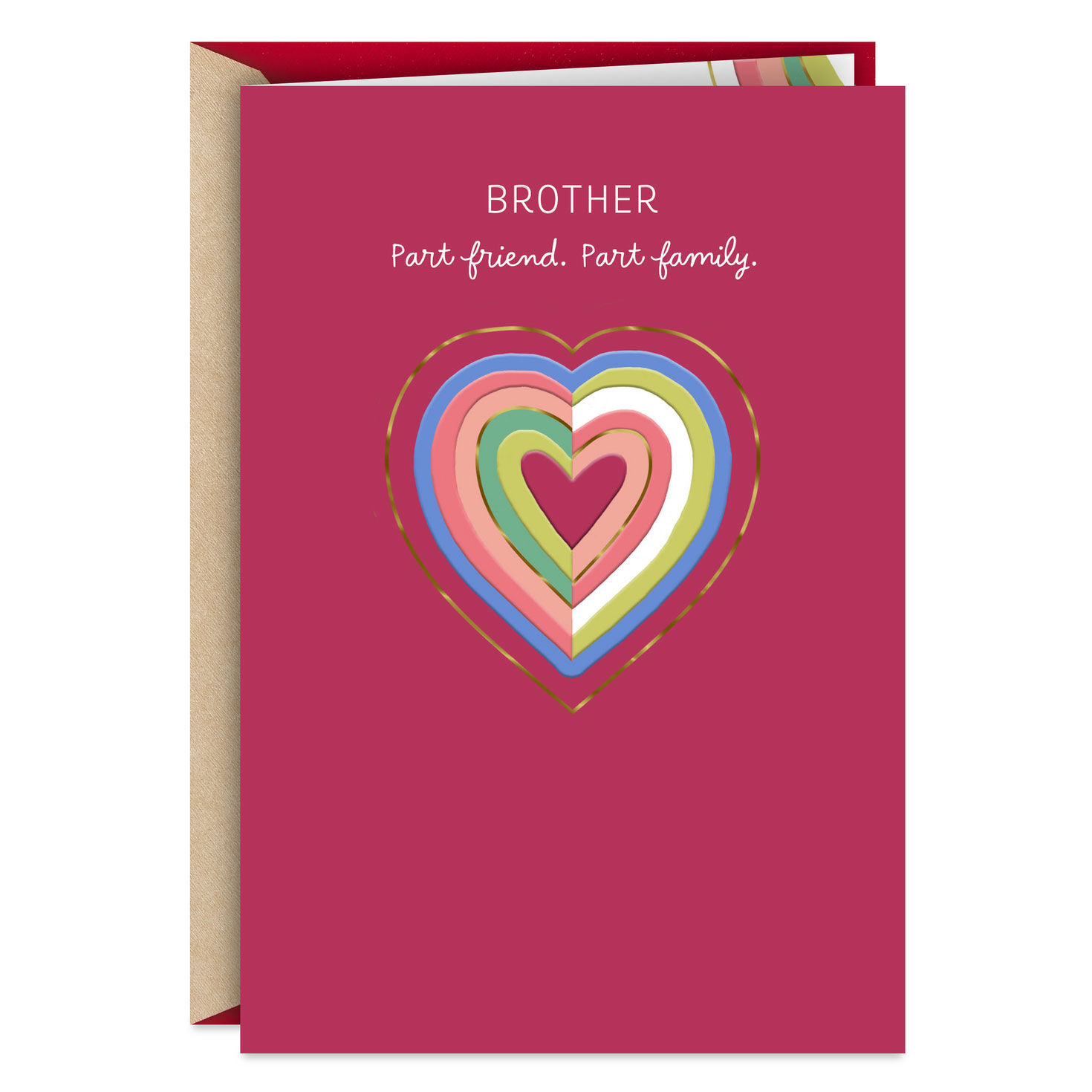 Part Friend, Part Family and Always Loved Valentine's Day Card for Brother