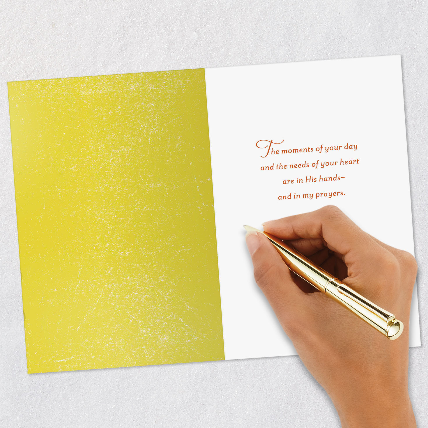 Vines on Yellow Christian Encouragement Card signing card image number 6