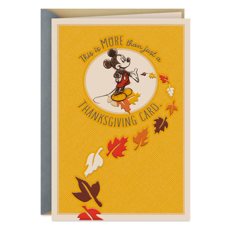 Disney Mickey Mouse Here's a Hug Thanksgiving Card