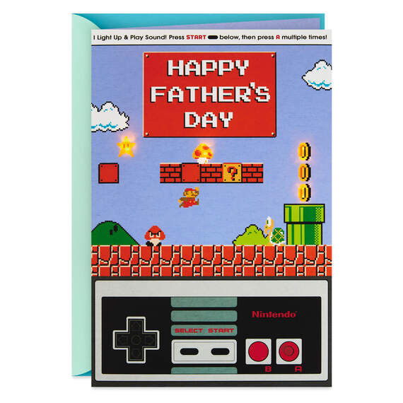 Nintendo Super Mario Bros.™ Father's Day Card With Light and Sound