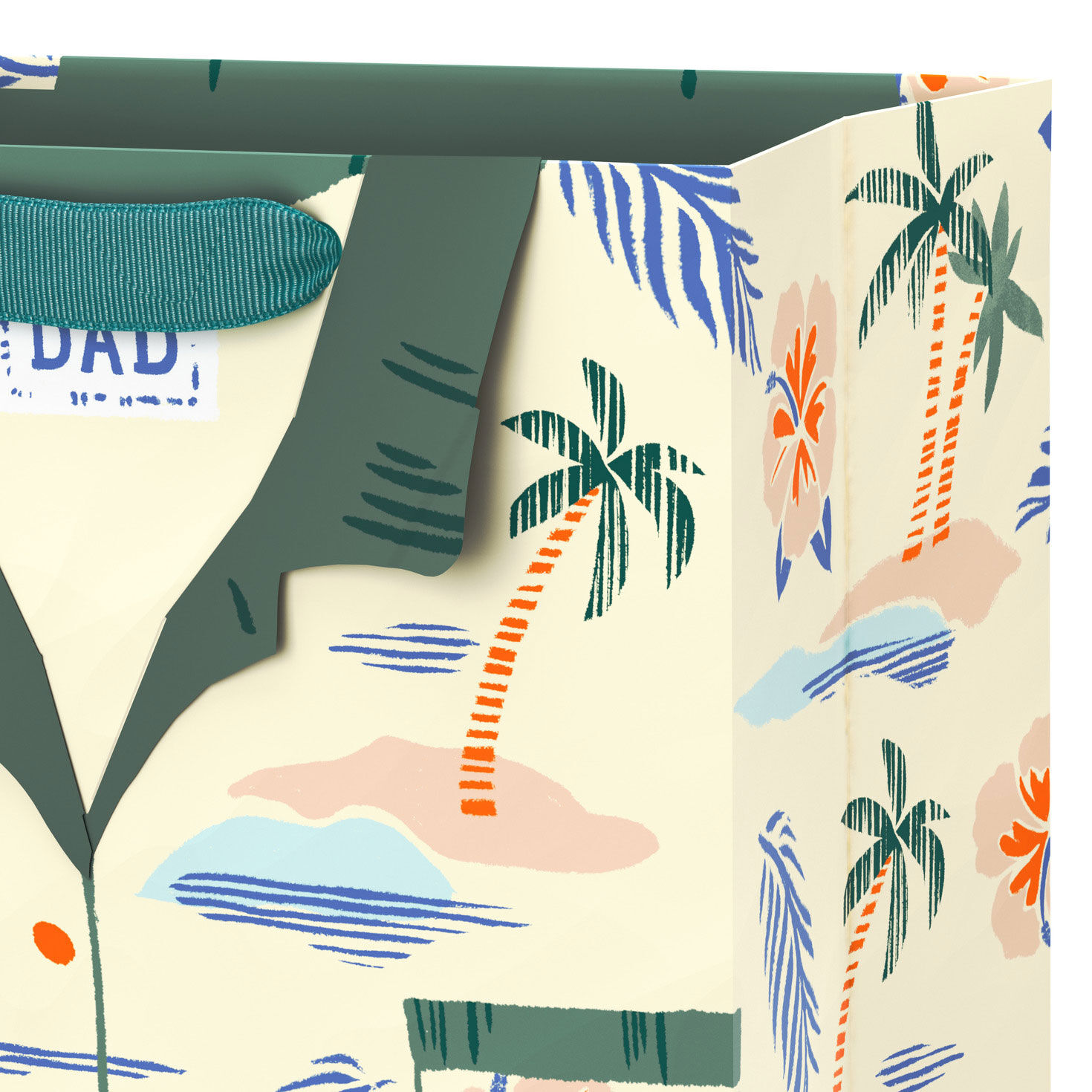 Men's Tropical Shirt Medium Gift Bag for Dad Handle Detail image number 4
