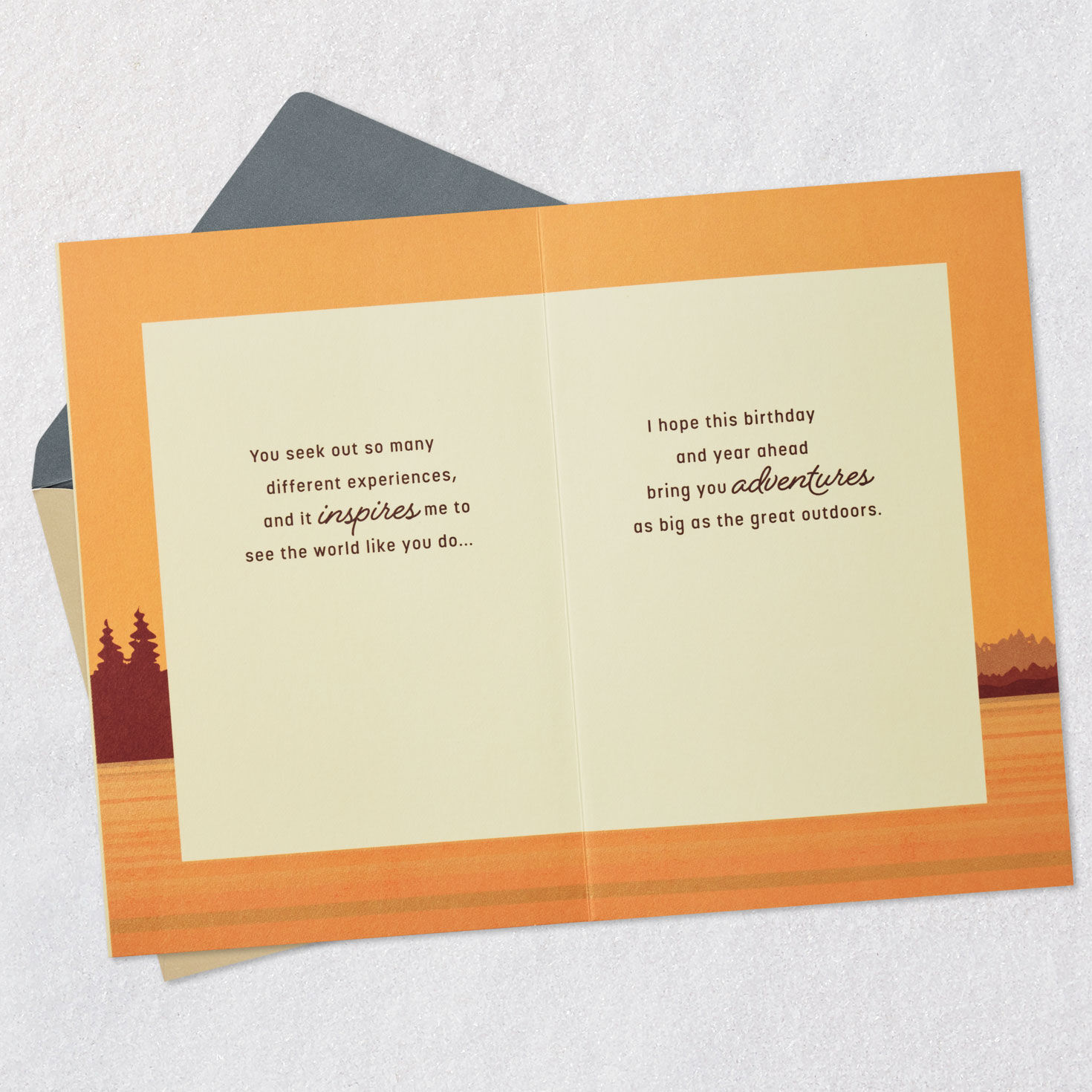 Fishing at Sunset Dad Birthday Card Open card with envelope image number 4