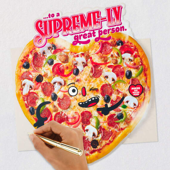Pizza Puns Funny Pop-Up Valentine's Day Card With Sound, , large image number 6