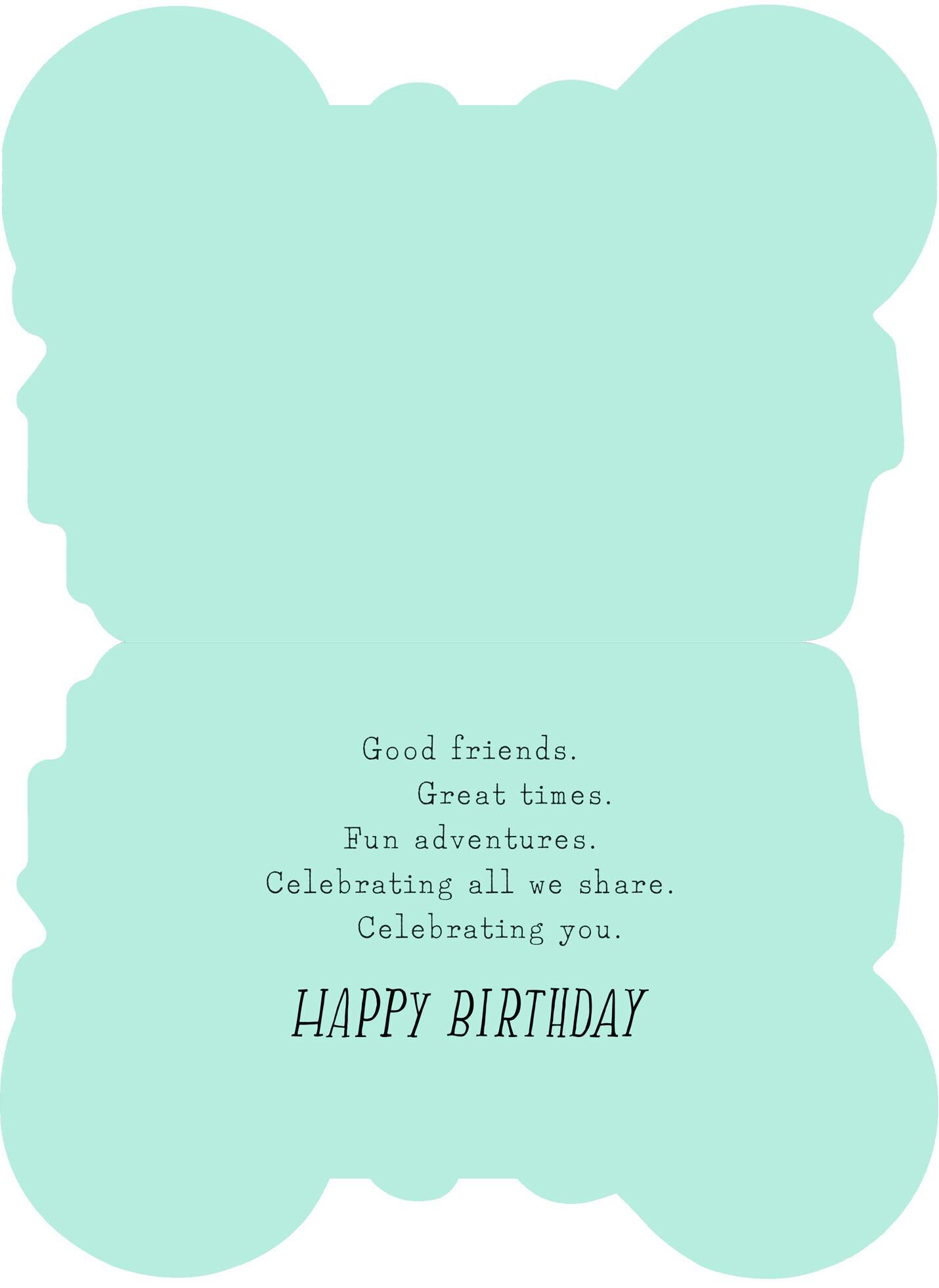 Bicycle Built for Two Birthday Card for Friend