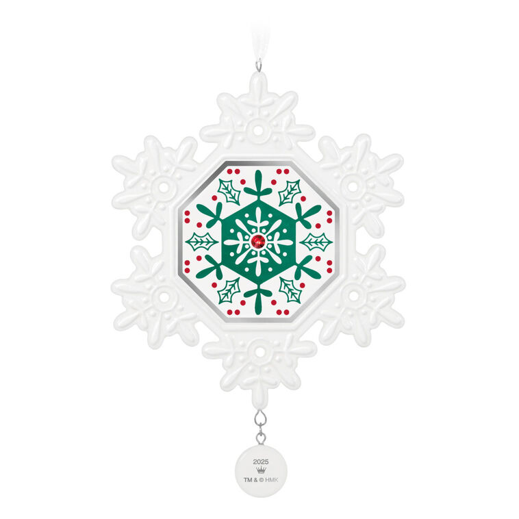 Snowflake 2025 Keepsake Ornament Back image number 6