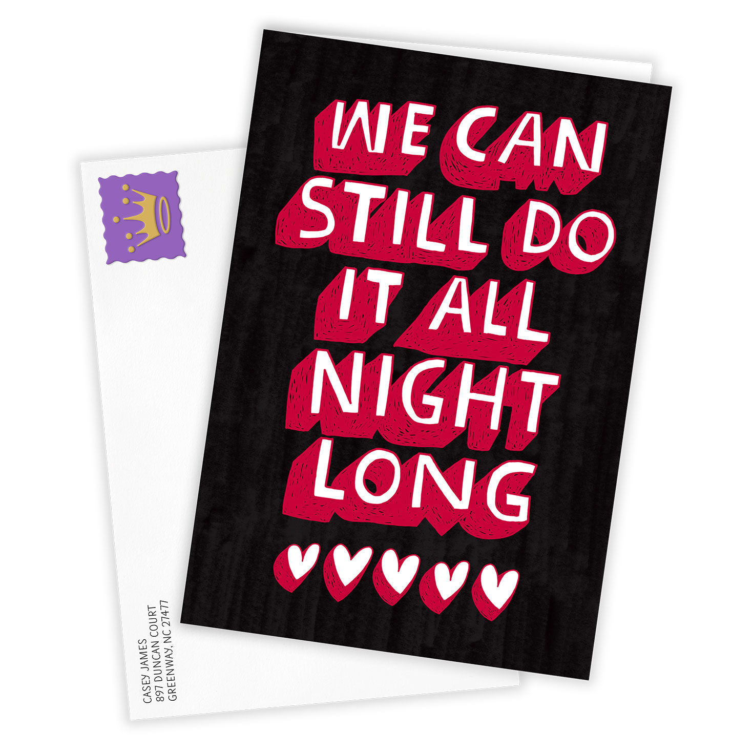 All Night Long Funny Custom Valentine's Day Card, , large image number 2