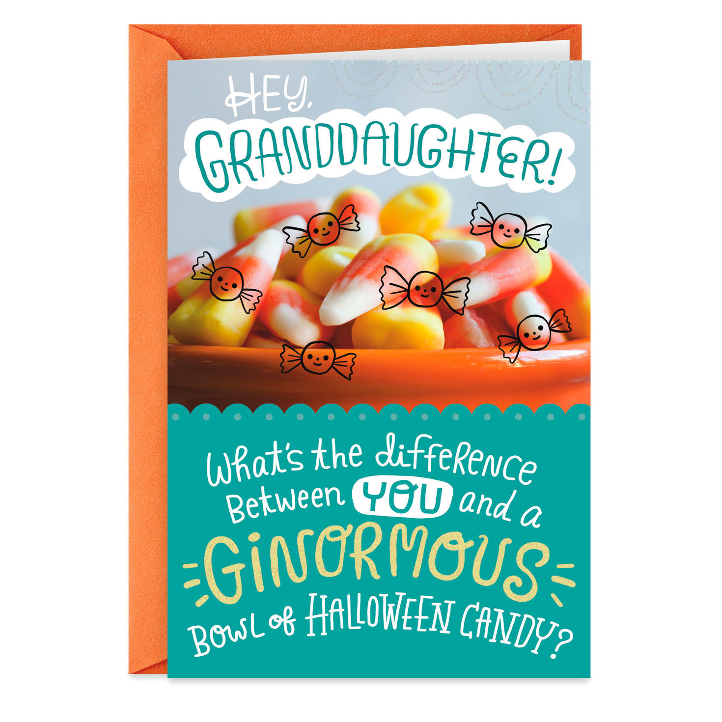 Candy Corn Halloween Card for Granddaughter
