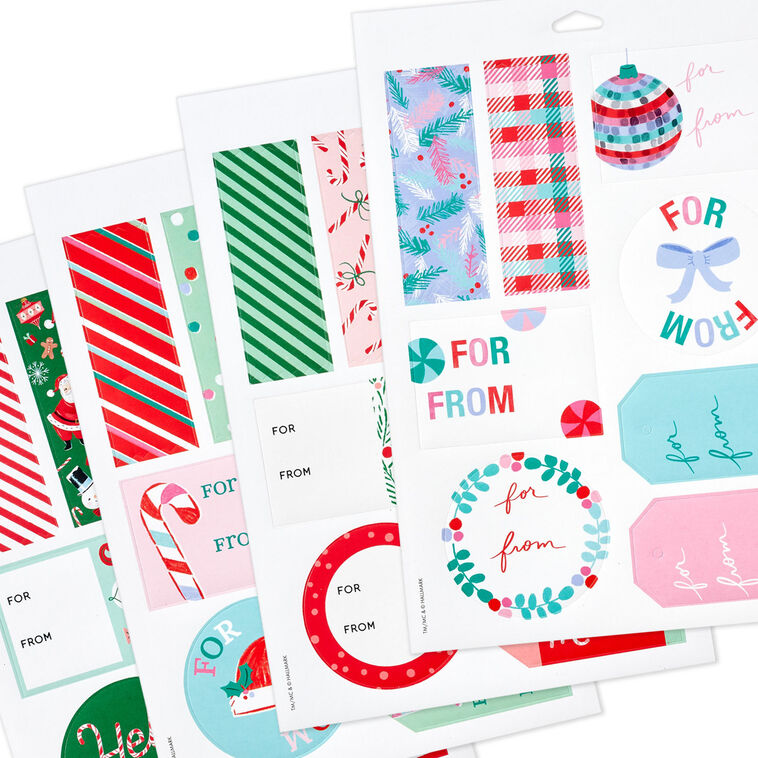 Fa La La Fun Christmas Gift Tag Stickers up close detail image number 4