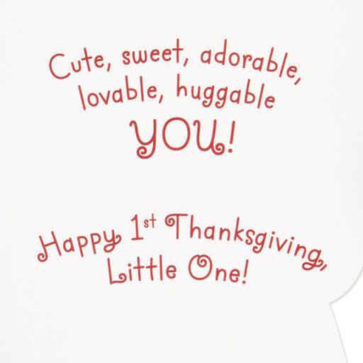 Teddy Bear Baby's First Thanksgiving Card, 