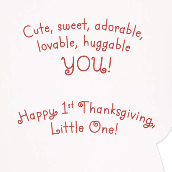 Teddy Bear Baby's First Thanksgiving Card, , large image number 2