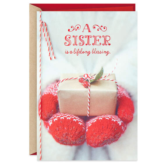 You're a Lifelong Blessing Christmas Card for Sister, , large image number 1