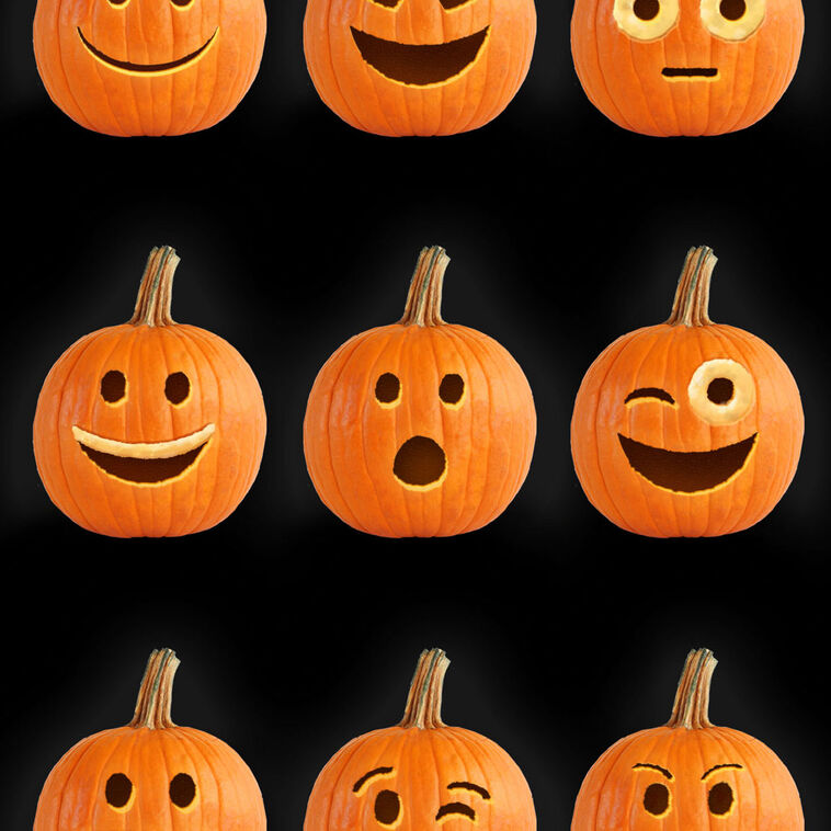 Pumpkin Face Emojis Halloween Cards, Pack of 6, , large image number 4
