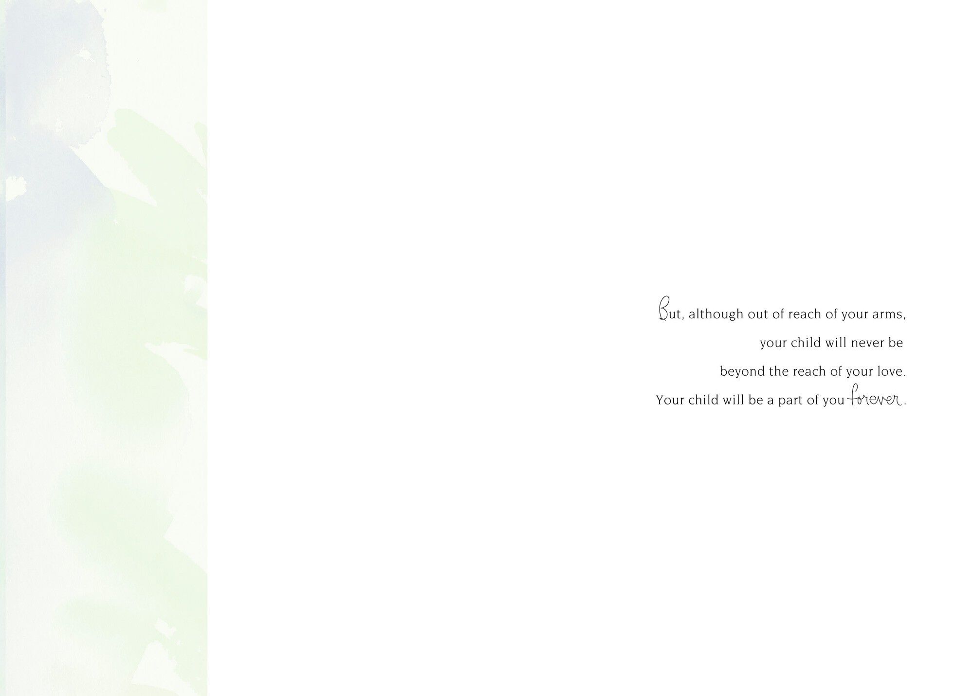 On the Loss of Your Child Sympathy Card