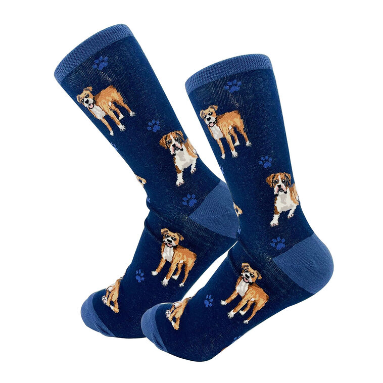 Boxer Novelty Crew Socks  image number 1