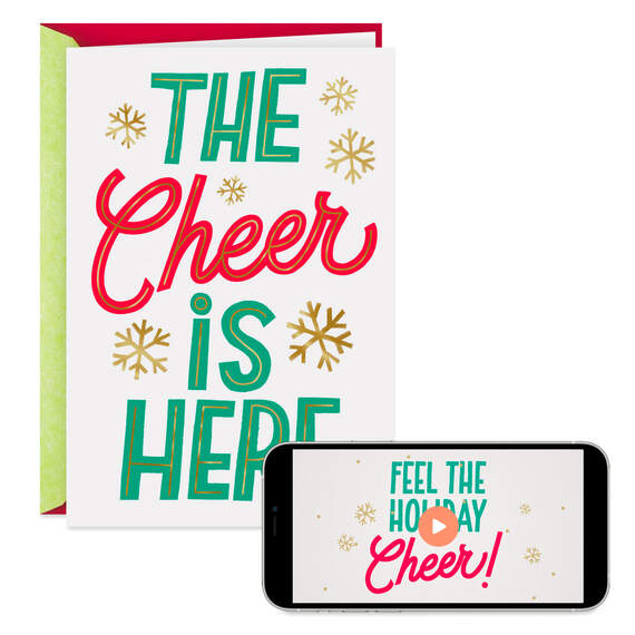 The Cheer Is Here Video Greeting Christmas Card, , large image number 1