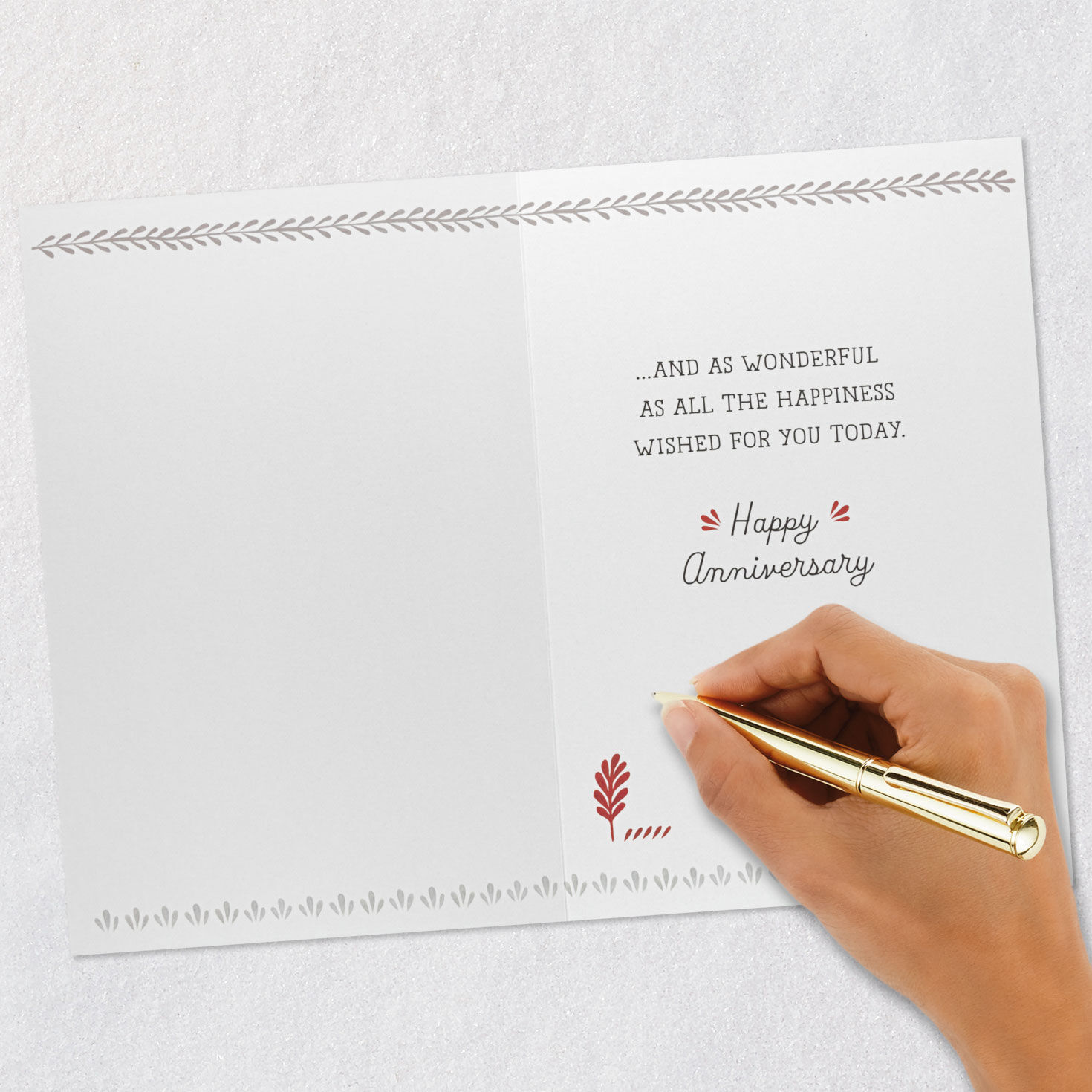 Folk Art Red Cottage Anniversary Card  image number 6