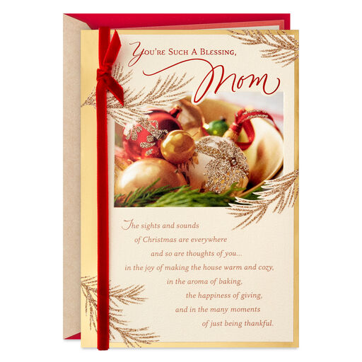 You're Such a Blessing Religious Christmas Card for Mom, 