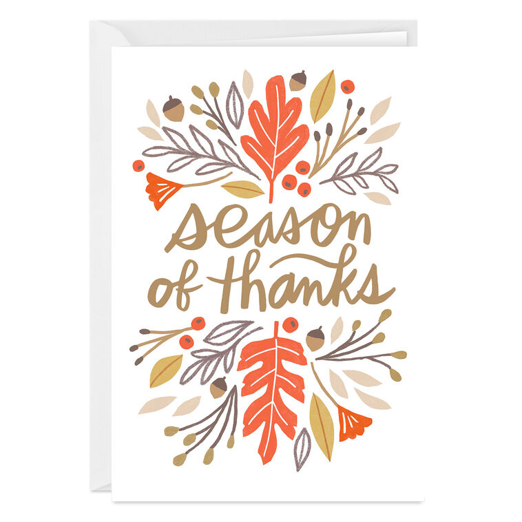 Season of Thanks Custom Thanksgiving Card