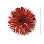 Red Metallic Pom Pom Gift Bow, 7", Red, large image number 2
