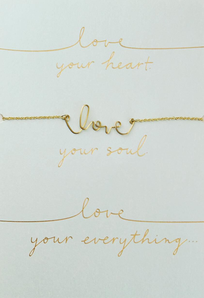Love Your Everything Necklace Romantic Card