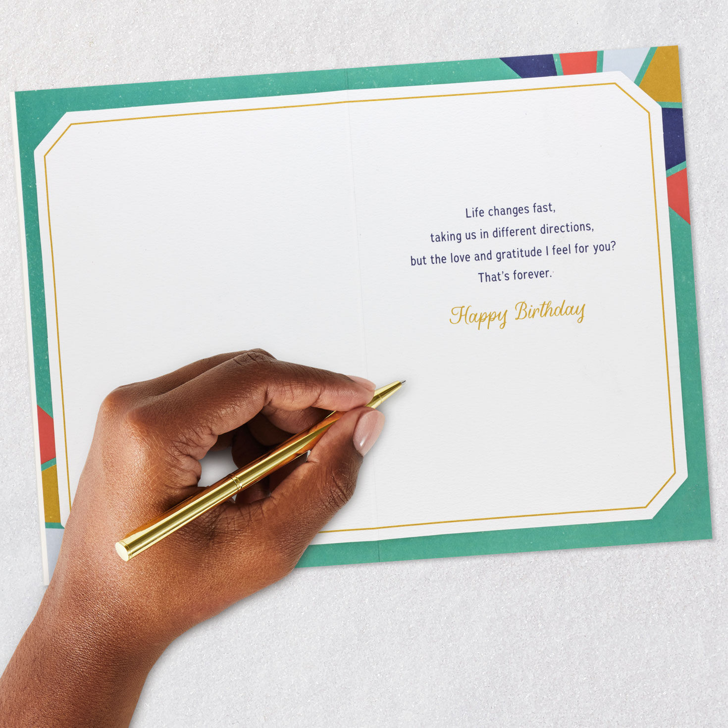 Colorful Mosaic Birthday Card for Brother Signing card image number 6