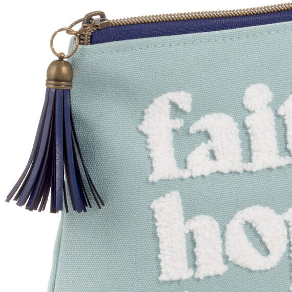 Faith, Hope, Love Blue Canvas Pouch - Travel & Tech Accessories | Hallmark