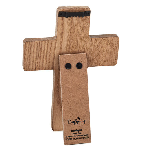 Grow With Our Lord Wood and Ceramic Cross, 7", 