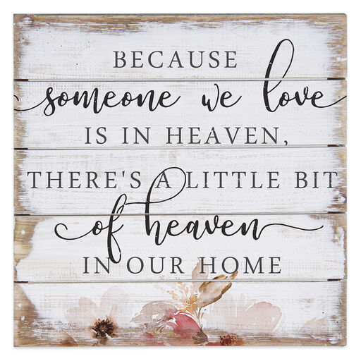 Simply Said Love in Heaven Quote Petite Pallet Wood Sign, 8x8, 