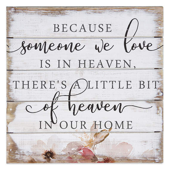 Simply Said Love in Heaven Quote Petite Pallet Wood Sign, 8x8