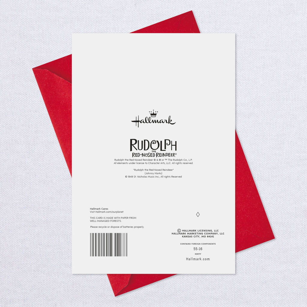 Rudolph The Red Nosed Reindeer Musical Christmas Card Rudolph The Red Nosed Reindeer Musical Christmas Card